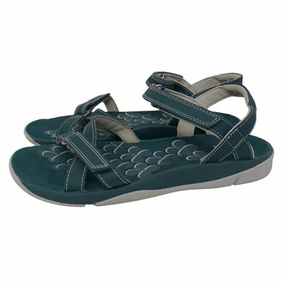 Clarks Sport Sandals Blue Ankle Strap 7.5 - Picture 2 of 8